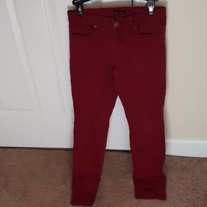 Red Camel, Burgundy skinny jeans, Size 5